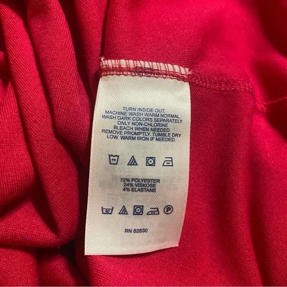 Lands End Pink Elbow Sleeve Square Neck A Line Soft Dress - Picture 5 of 6